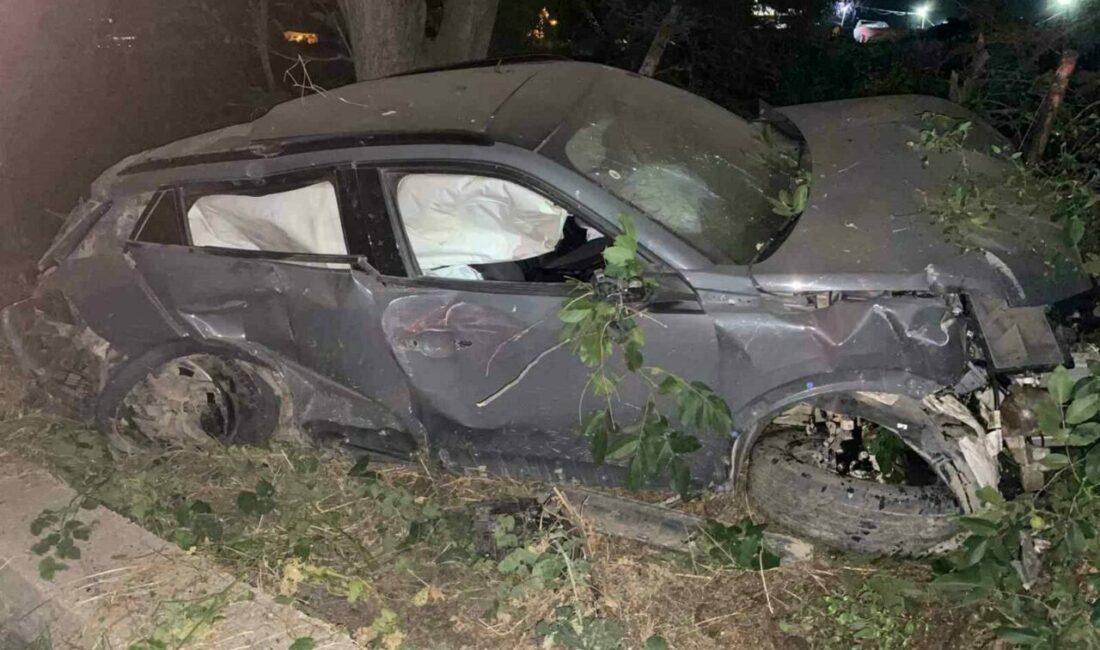 Bursa’nın Karacabey ilçesinde yaşanan trafik kazasında takla atan araç sürücüsü