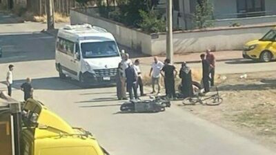 Bursa’nın İnegöl ilçesinde servis minibüsüyle çarpışan motosikletli yaralandı. Kaza anı