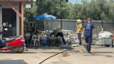 Bursa’nın İznik ilçesinde bir hurdacıda meydana gelen LPG tankı patlamasında