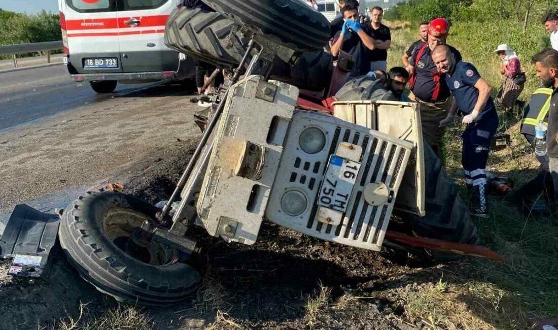Karacabey’de traktör ile çekici çarpıştı: 1 yaralı Bursa’nın Karacabey ilçesinde traktör ile çekicinin çarpışması sonucu meydana gelen