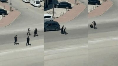 Bursa’da sokak ortasında şiddete uğrayan kadın, eşini savununca vatandaşlar da