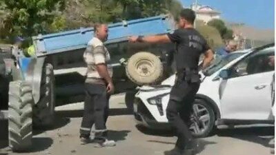 Bursa’nın Gemlik İlçesinde Kumla Yolu üzerinde meydana gelen trafik kazasında