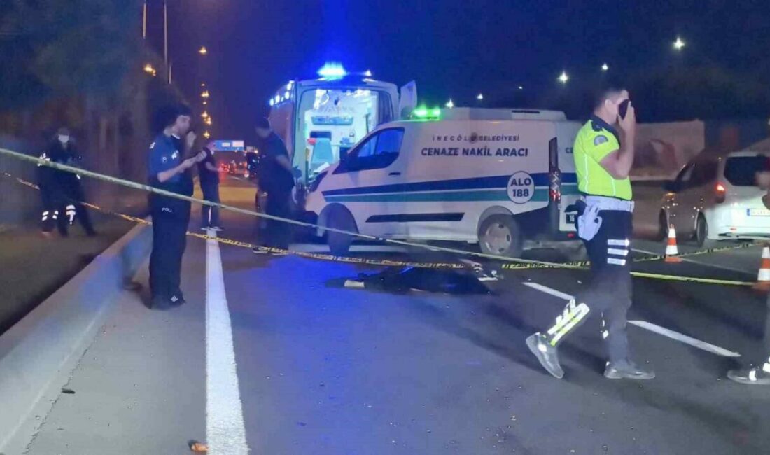 Bursa’nın İnegöl ilçesinde meydana gelen kazada otomobilin çarptığı yaya hayatını