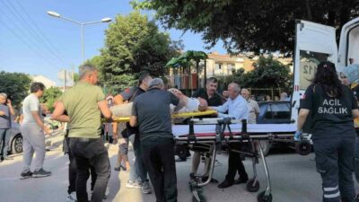 Bursa’nın İnegöl ilçesinde meydana gelen kazada otomobil ile çarpışan motosikletin