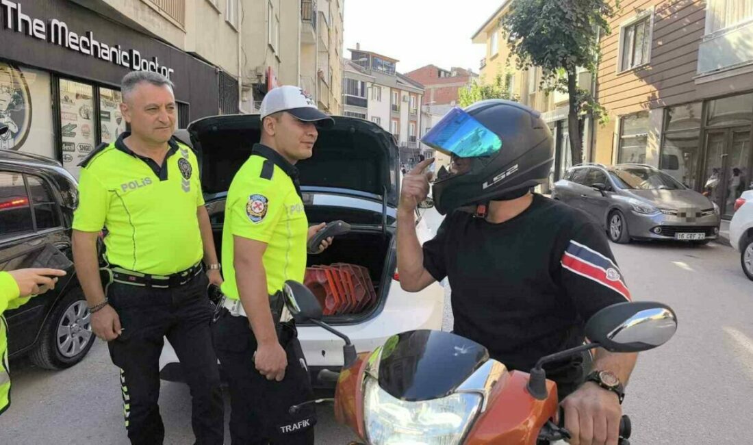 Bursa’nın İnegöl ilçesinde 10 kez kask cezası yiyen ve kask