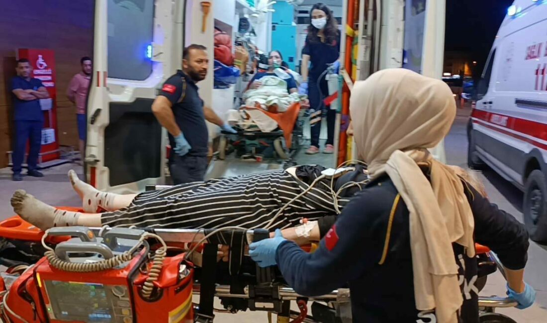 Bursa’nın İnegöl ilçesinde üst geçidi kullanmayarak, parmaklıklar arasından geçerek yolun