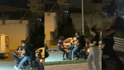 Bursa’nın Yıldırım ilçesinde alkollü olduğu iddia edilen kız, ortalığı bir