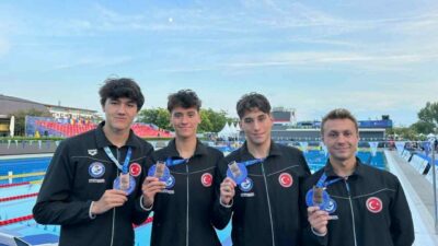 Avrupa Gençler Yüzme Şampiyonası’nda Erkekler 4×200 metre serbest bayrak yarışında