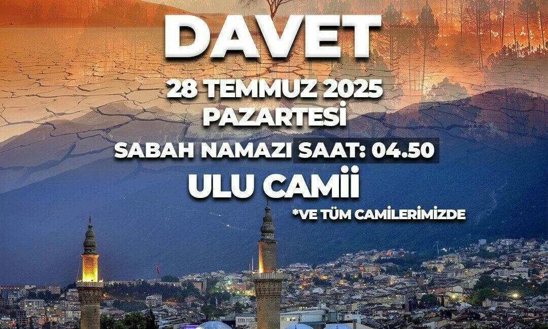 Bursa Müftülüğü’nden yağmur duasına davet Bursa’da iki gündür devam eden orman yangınları tüm müdahalelere rağmen