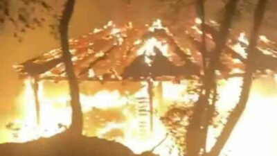 Bursa’da Uludağ’ın eteklerindeki Hamamlıkızık bölgesinde piknikçilerin söndürmeden bıraktığı ateş ormanı