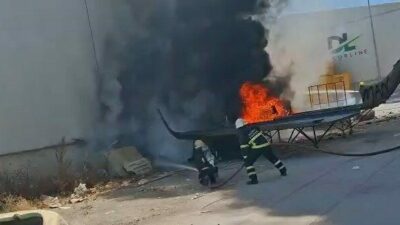 Bursa’da bir tekstil örme fabrikasında yaşanan yangın korku dolu anların