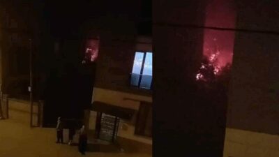 Bursa’nın İnegöl ilçesinde gece saatlerinde çıkan yangın mahalle sakinlerine korku