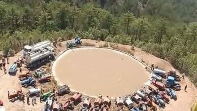 Bursa’nın Harmancık ilçesinde 5 gün süren orman yangınında su bitince