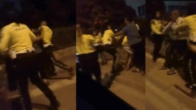 Bursa’da trafik polisleri ehliyetsiz sürücüye ceza kesti, olay yerine gelen