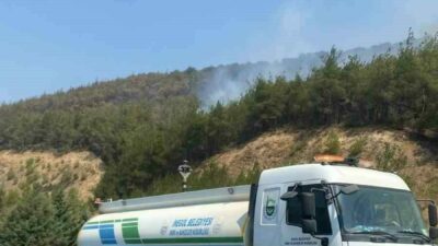 İnegöl Belediyesi, Bilecik bölgesinde çıkan orman yangınlarına müdahale çalışmalarına destek