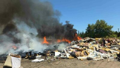 Bursa’nın Orhangazi ilçesinde katı atık deposunda yangın çıktı. İznik Gölü