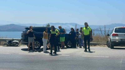 Bursa’nın Gemlik ilçesinde motosikletinin kontrolünü kaybeden sürücü, kaza yaptı. Kaza,