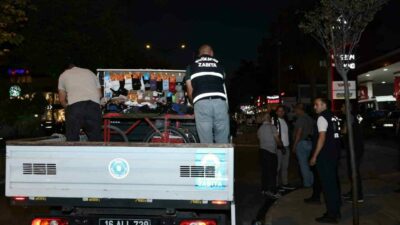 Nilüfer Belediyesi ve Bursa Büyükşehir Belediyesi zabıta ekipleri, kentin farklı