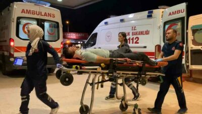 Bursa’nın İnegöl ilçesinde meydana gelen kazada otomobil ile çarpışan motosikletin