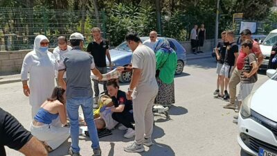 Bursa’nın İnegöl ilçesinde meydana gelen kazada otomobilin çarptığı bisikletli yaralandı.