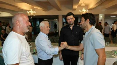 Yeni sezonun ilk karşılaşması öncesi Bursaspor Başkanı Enes Çelik ve