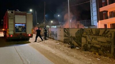 Bursa’nın İnegöl ilçesinde yapımı devam eden site inşaatında bekçi tarafından