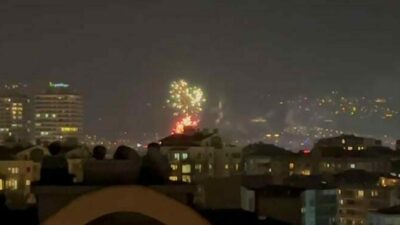 Bursa’da yasak olmasına rağmen havai fişek patlatanlar “pes” dedirtti. Nilüfer