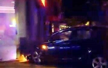 Bursa’nın İnegöl ilçesinde meydana gelen kazada kontrolden çıkan otomobil yol