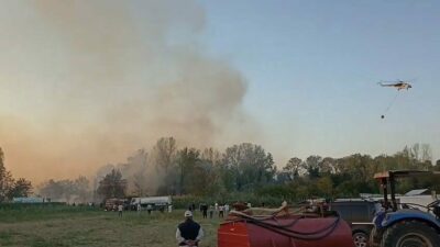 Bursa’nın Nilüfer ilçesinde ormana yakın alanda çıkan çalılık yangını, herkesin