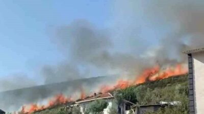 Bursa’nın Orhangazi ilçesinde orman yangını çıktı. Ekiplerin havadan ve karadan