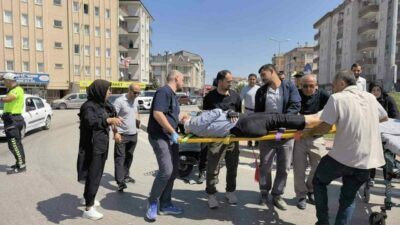 Bursa’nın İnegöl ilçesinde meydana gelen kazada hafif ticari araç ile