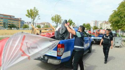 Nilüfer Belediyesi zabıta ekipleri, 23 Nisan ve Altınşehir Mahallelerinde gerçekleştirdiği