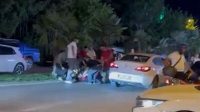 Bursa’da yol verme meselesi yüzünden tartışan iki sürücü, kısa sürede