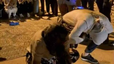 Bursa’nın İnegöl ilçesinde dünya evine giren damada, arkadaşlarının yaptığı geleneksel