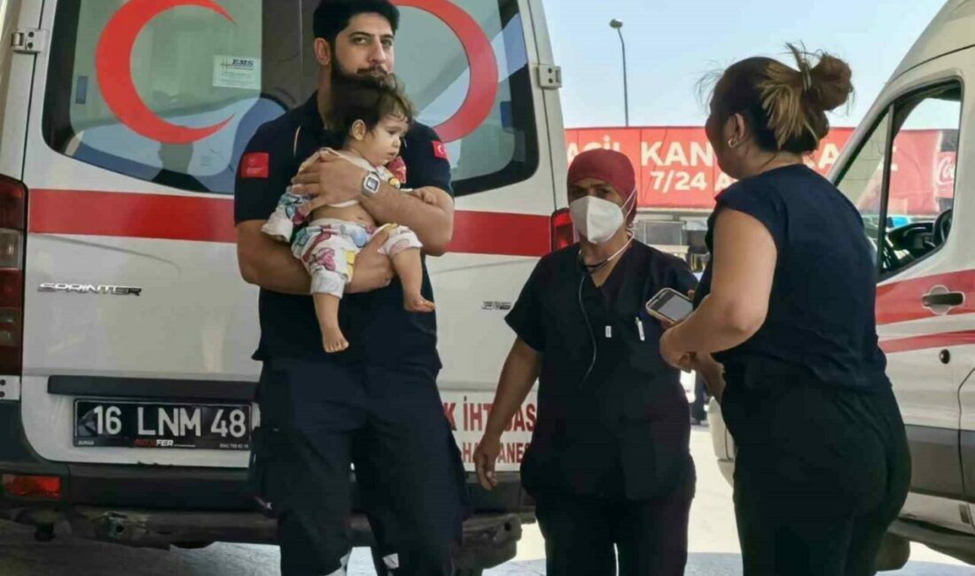 Bursa’nın İnegöl ilçesinde maraş otu yutan 1 yaşındaki bebek, hastanede