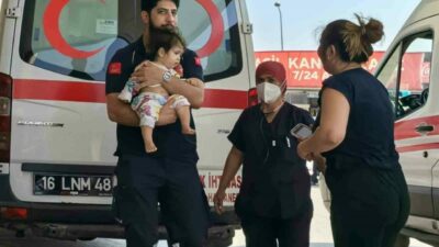 Bursa’nın İnegöl ilçesinde maraş otu yutan 1 yaşındaki bebek, hastanede