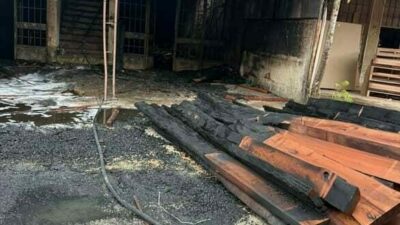 Bursa’nın İnegöl ilçesinde sabah saatlerinde çıkan yangın, bir mobilya imalathanesini