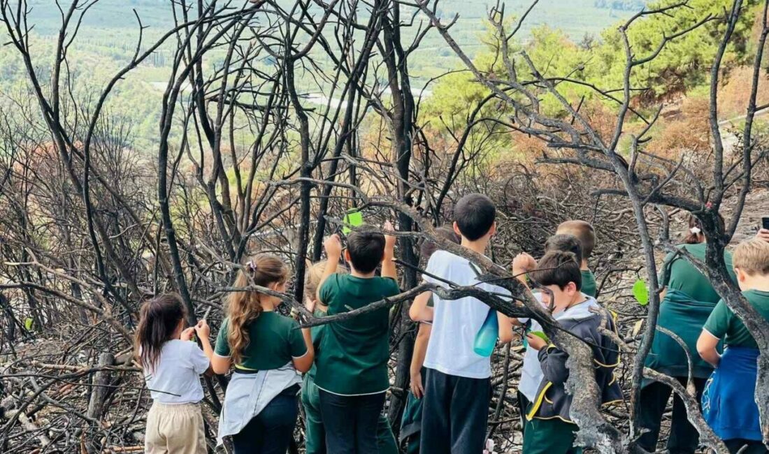 Bursa’da özel bir okulun öğrencileri; yaz sezonunda alevlere teslim olan