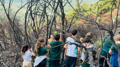 Bursa’da özel bir okulun öğrencileri; yaz sezonunda alevlere teslim olan
