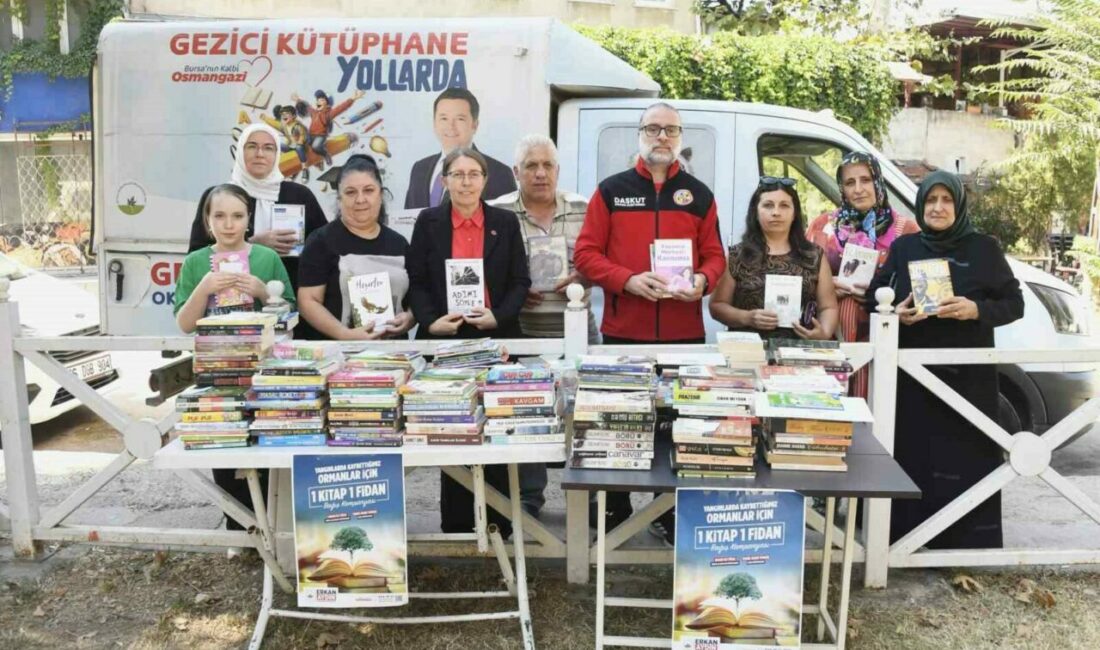 Osmangazi Belediyesi’nin başlattığı 1 Kitap 1 Fidan kampanyası sayesinde bağışlanan