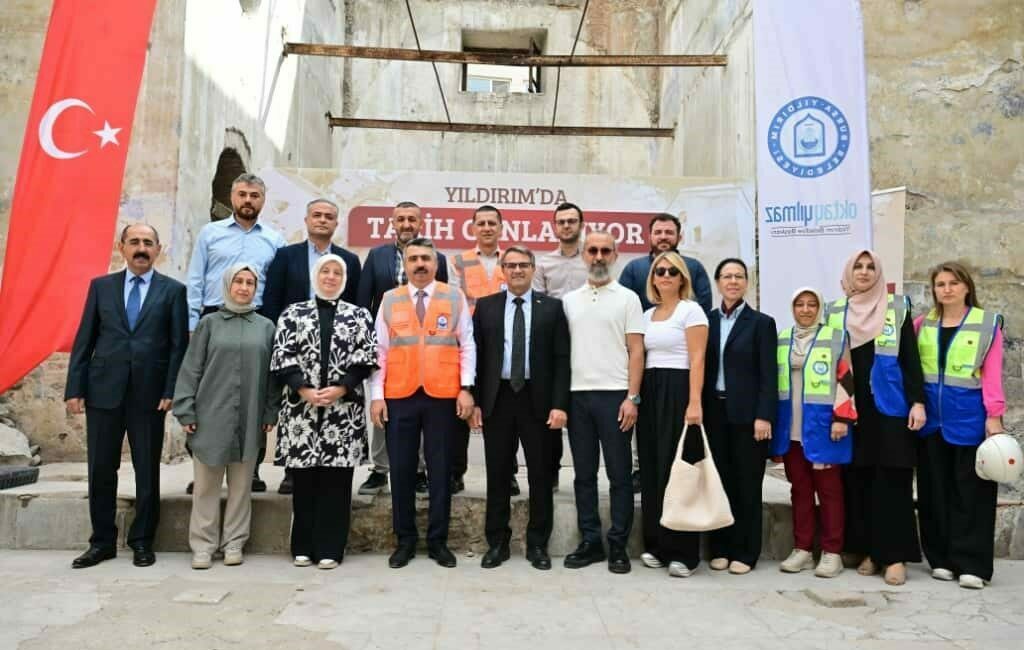 Tarihi aksta ilk adım atıldı Bursa’da Yıldırım Belediyesi, Kurtoğlu Mahallesi’ndeki tescilli kilise yapısını restore ederek
