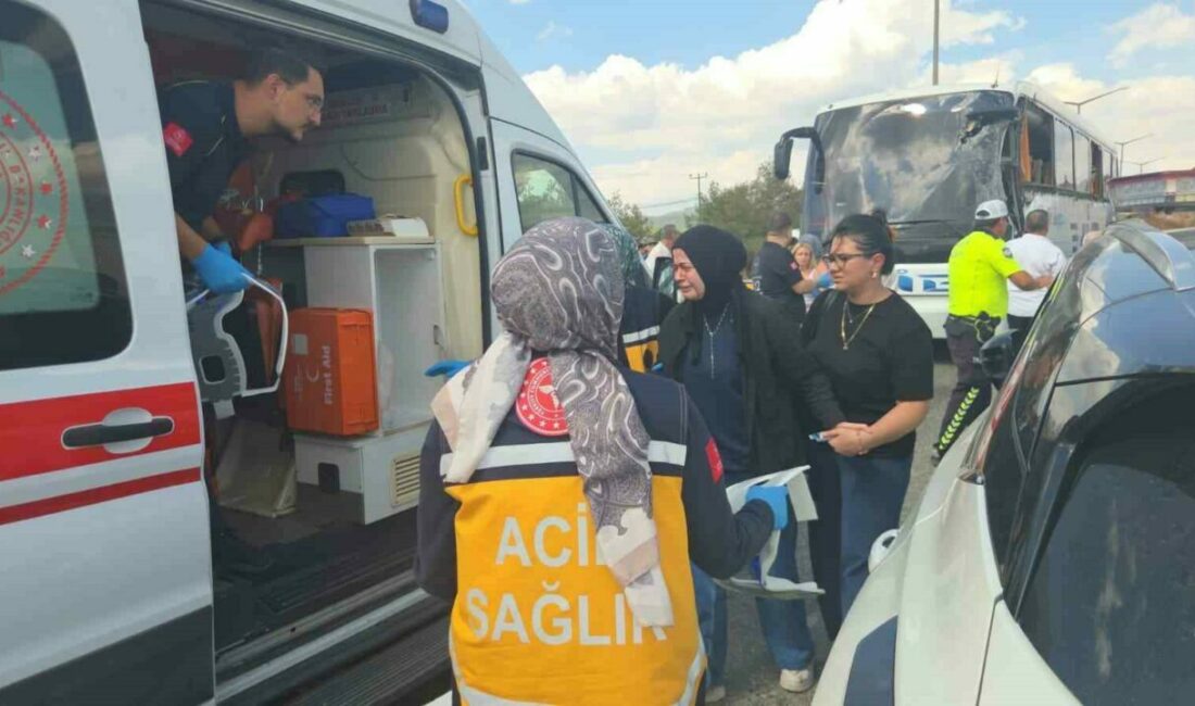 Bursa’nın Orhangazi İlçesinde meydana gelen trafik kazasında yolcu otobüsü, yol