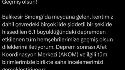 Balıkesir’in Sındırgı ilçesinde meydana gelen ve Bursa’da da şiddetli şekilde
