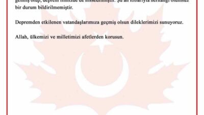 Balıkesir’in Sındırgı ilçesinde meydan gelen 6.1 büyüklüğündeki deprem hakkında Bursa