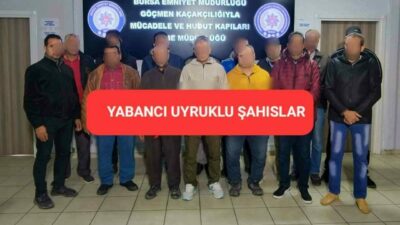 Bursa’nın İnegöl ilçesinde düzensiz göçmenlerin barındırıldığı adreslere yönelik düzenlenen operasyonda