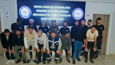Bursa Emniyet Müdürlüğü ekiplerince düzenlenen operasyonda, bir iş yerinde kaçak