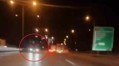 Bursa otobanda ters yöne giren lüks cip sürücüsü, karşıdan gelen