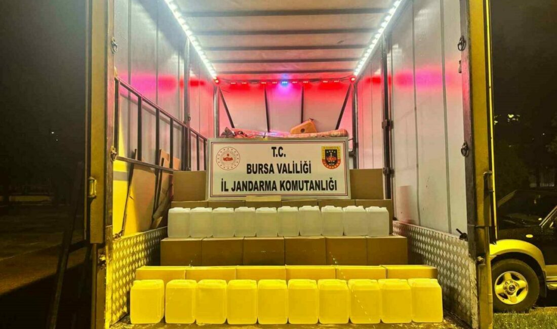 Bursa’nın İznik ilçesinde jandarma ekipleri tarafından düzenlenen operasyonda bin litre