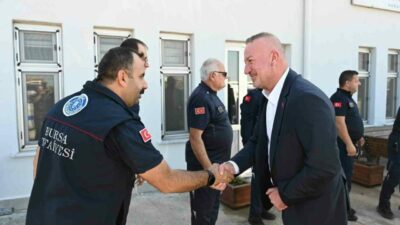 Karacabey Belediye Başkanı Fatih Karabatı, İtfaiyecilik Haftası kapsamında Karacabey İtfaiye