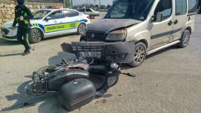 Bursa’nın İnegöl ilçesinde meydana gelen kazada hafif ticari araç ile